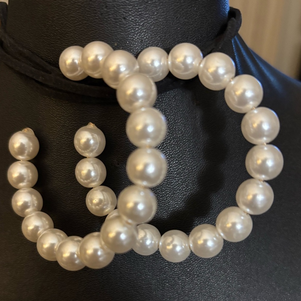 Pearl Hoop Earrings